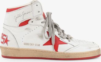 Golden Goose Sneakers Sky Star in pelle con iconico logo laterale - GOLDEN GOOSE DELUXE BRAND - gender_Man