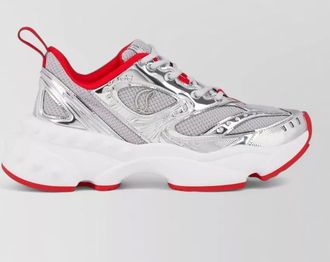 Christian Louboutin leather mesh panelled low-top sneakers