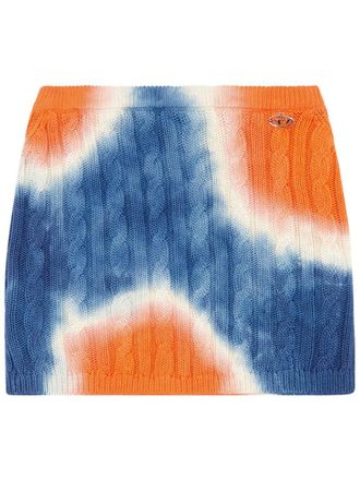 Diesel Minigonna M-Jami con fantasia tie dye - Blu