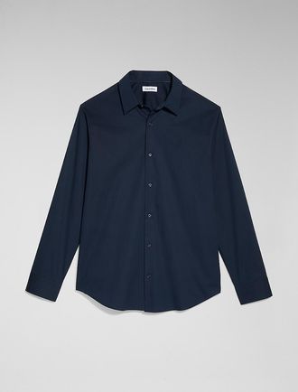 Calvin Klein Mens Classic Stretch Shirt - Navy - XS