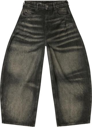 Diesel Wijde Jeans - Dames - Loose Fit Jeans - Zwart - W27 - Jeans