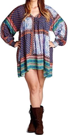 Velzera Patch Floral Baby Doll Mini Dress In Multi