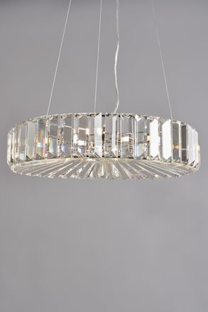 BHS Renee Pendant Ceiling Light in Metallic Silver
