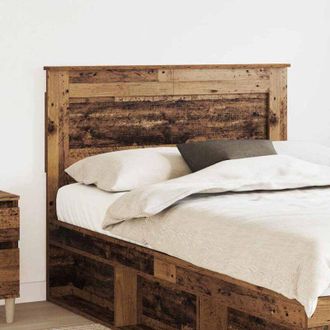 vidaXL Headboard with Headboard Old Wood 120 cm Engineered Wood vidaXL