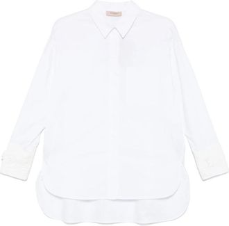 Twinset Witte Overhemd Set Stijlvol - Dames - Overhemden - Wit - 2XL - Overhemden