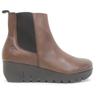 FLY London VAZE177FLY Burn Leather Womens Ankle Boots - Brown - Size:UK 5