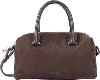 Lancaster Su&egrave;de Cube Handbag - Dames - Tassen - Bruin - Maat: ONE Size Su&egrave;de