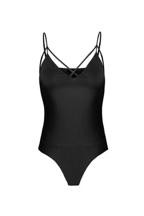 AFRM Cole Bodysuit In Noir