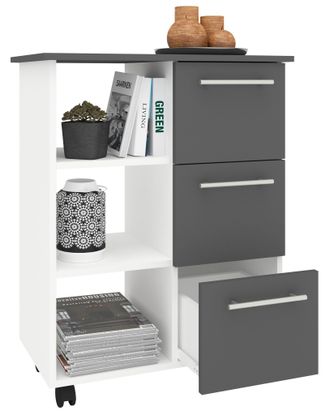 ebuy24 Vcm Carrito De Cocina Carrito De Picking Dimensiones Carro De Cocina Aprox. Al. 85 X An. 68 X T. 38 Cm Espacio De Almacenamiento Suficiente Y Tres Caj