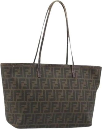 Fendi Pre-owned Zucca Canvas Tote - unisex - Vintage Shopper - Bruin - ONE Size - Leer - Vintage