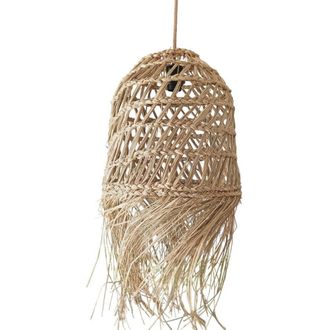 Wonderlamp Pantalla con flecos para l&aacute;mpara de techo elaborado con algas &oslash;35cm