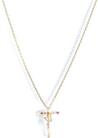 Girls Crew Flutterfly Initial Necklace in Gold at Nordstrom