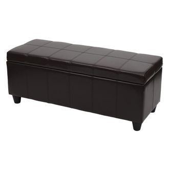 Hhg Hhg - Nunca Usado] Ba&uacute;l Kriens, Asiento De Banco, Polipiel, 45x114x45cm, Marr&oacute;n