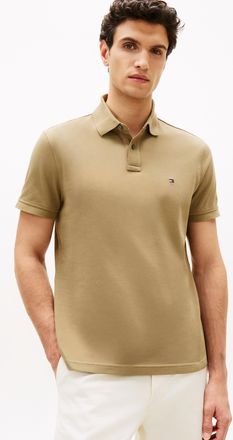 Tommy Hilfiger Poloshirt TOMMY HILFIGER 1985 REGULAR POLO, Herren, Gr. XXL, beige (woodridge), Piqu&eacute;, Obermaterial: 96% Baumwolle, 4% Elasthan, hoch geschlossener Au