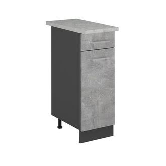 Vicco Mueble Bajo De Cocina R-line, Hormig&oacute;n, 30 Cm Et M&aacute;rmol, Vicco