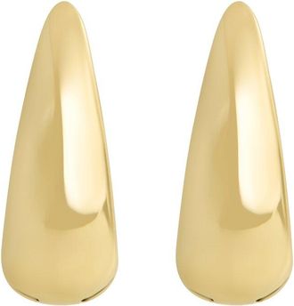 Sterling Forever 14K Cz Lavina Polished Micro Hoop Earrings