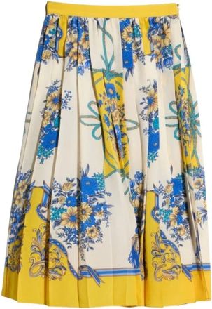 Gucci Falda Midi Estampada de Seda - Skirts - Mujer - Multicolor - M