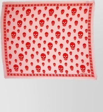 Alexander McQueen skull scarf - alexander mcqueen - silk - pink