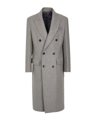 8 by YOOX DOUBLE-BREASTED OVERLONG COAT