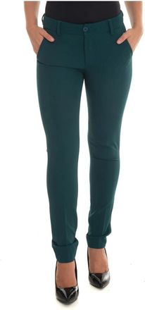 Liu Jo Straight Leg Chino Broek - Dames - Slim Fit Broeken - Groen - XS - Polyester - Broeken