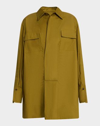 A.L.C. Jori Long-Sleeve Cotton Tunic Dress