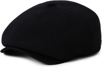 Brixton Brood Flannel Driving Cap in Black/Moss at Nordstrom, Size Medium