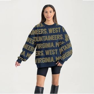 Gameday Couture Womens Gameday Couture Navy West Virginia Mountaineers Oversized Hype Era Sweatshirt at Nordstrom, Size X-Large