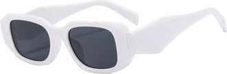 Generic Square Mens Outdoor Sunglasses Commuter Sports Driving Sun Glasses(White)