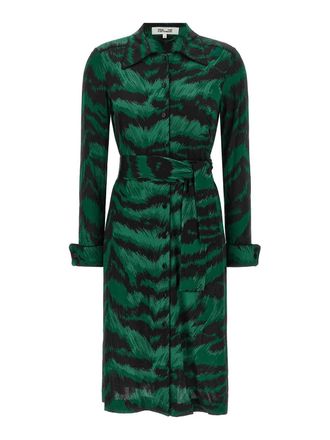 Diane Von F&uuml;rstenberg Green Diane Cotton Dress