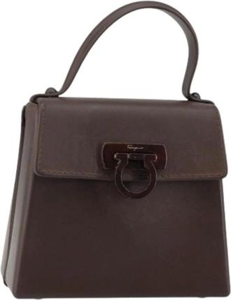 Ferragamo Pre-owned Handbags, female, Brown, Size: ONE SIZE Pre-owned Handbag