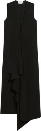 Sportmax Dames, Jurken, Zwart, Maat: XS Poliester
