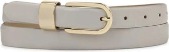 Kazar Grijze gladleren riem - Dames - Riemen - Grijs - 90 CM - Leer - Accessoires