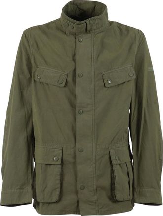 Barbour Light Jackets, male, Green, Size: XL Garment Dyed Duke Casual Jacket