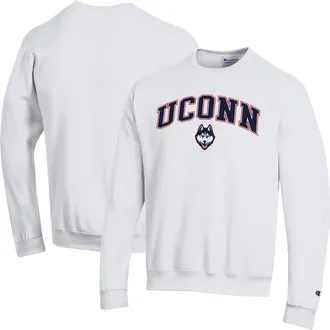 Champion Mens Champion White UConn Huskies Arch Over Logo Pullover Sweatshirt at Nordstrom, Size Xx-Large