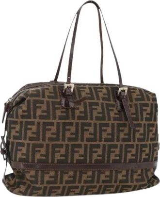 Fendi Pre-owned Handbags, female, Brown, Size: ONE SIZE Pre-owned Boston Bag