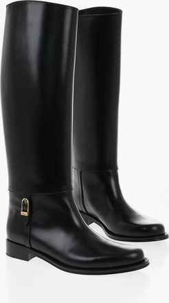 Saint Laurent Stivali Sotto al Ginocchio CORSARO in Pelle Spazzolata Saint Laurent
