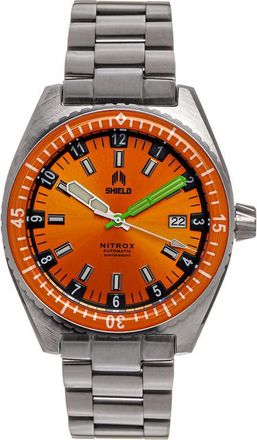 Shield Nitrox Automatic Orange Dial Mens Watch SLDSH114-2