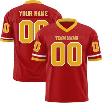 Generic Custom Football Jersey Short Sleeve Personalised Team Shirts for Men Women Kids, Customize Baseball Jerseys Printed with Name Number Personalized Unif