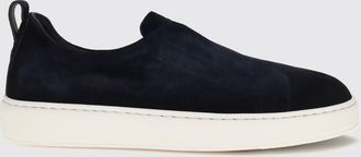 Santoni Sneakers slip-on Victory in pelle di vitello scamosciata con inserti elasticizzati