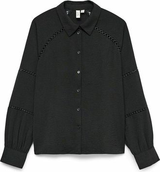 Vero Moda Vloeiend hemd met ajourdetails