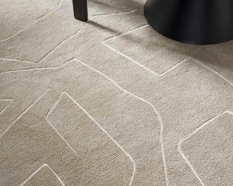 Castlery Mira Beige Handtufted Area Rug by Castlery, 7.5 x 9, 100% New Zealand Wool