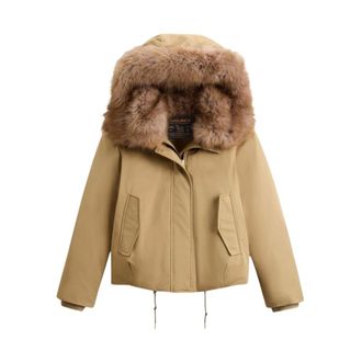 Woolrich Parka Imbottita - - Jackets - Donna - Beige - S