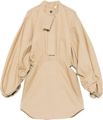 Zimmermann Beige Rebellion Drawn Short Dress