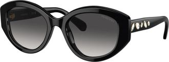 Swarovski 0Sk 6005 - Dames - Zonnebrillen - Zwart - 53 MM - Accessoires