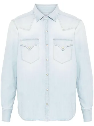 Fortela Camicia denim con colletto classico - Blu
