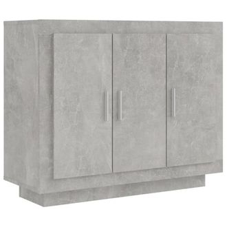 vidaXL Vidaxl - Aparador De Madera Contrachapada Gris Hormig&oacute;n 92x35x75 Cm