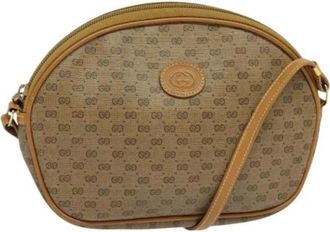 Gucci Pre-owned Leather gucci-bags - Dames - Vintage Schoudertas - Beige - ONE Size - Leer - Vintage