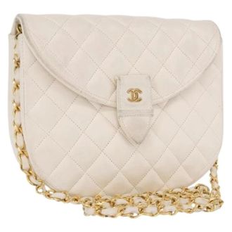Chanel Pre-owned Vintage Lambskin Shoulder Bag - Dames - Pre-owned - Wit - Maat: ONE Size Leer