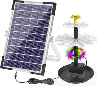 OEM Fuente Solar De Emergencia A Pilas Con Iluminaci&oacute;n Led De Tres Niveles, Ideal Para Bebederos De P&aacute;jaros, Bombas De Agua, Jardines, Patios, Estanques, 