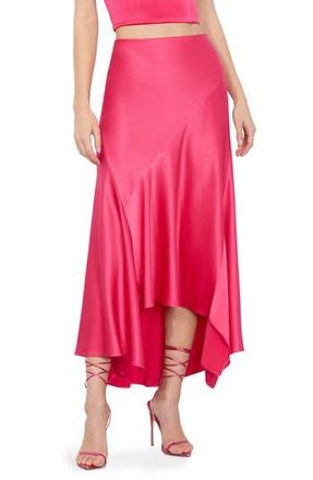 Alice & Olivia Rosa Asymmetric Midi Skirt in Raspberry at Nordstrom Rack, Size 10